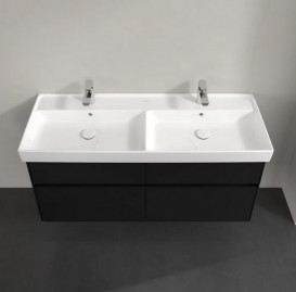 Тумба під раковину Villeroy & Boch Collaro 125,4х44,4 см із підсвічуванням МДФ чорний матовий лак C013B0PD