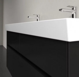 Тумба під раковину Villeroy & Boch Collaro 125,4х44,4 см із підсвічуванням МДФ чорний матовий лак C013B0PD