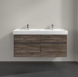 Тумба під раковину Villeroy & Boch Collaro 125,4х44,4 см з підсвічуванням ДСП кам'яний дуб C013B0RK