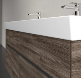 Тумба под раковину Villeroy & Boch Collaro 125,4х44,4 см с подсветкой ДСП каменный дуб C013B0RK