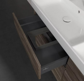 Тумба под раковину Villeroy & Boch Collaro 125,4х44,4 см с подсветкой ДСП каменный дуб C013B0RK