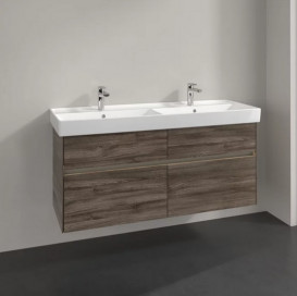 Тумба під раковину Villeroy & Boch Collaro 125,4х44,4 см з підсвічуванням ДСП кам'яний дуб C013B0RK