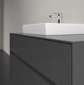 Тумба під раковину Villeroy & Boch Collaro 100х50 см із підсвічуванням МДФ глянсовий сірий C014B0FP