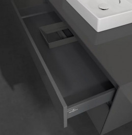 Тумба під раковину Villeroy & Boch Collaro 100х50 см із підсвічуванням МДФ глянсовий сірий C014B0FP