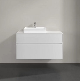 Тумба под раковину Villeroy & Boch Collaro 100х50 см с подсветкой ДСП матовый белый C014B0MS