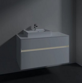 Тумба под раковину Villeroy & Boch Collaro 100х50 см с подсветкой ДСП матовый белый C014B0MS
