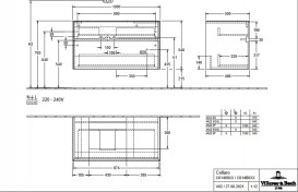 Тумба под раковину Villeroy & Boch Collaro 100х50 см с подсветкой ДСП матовый белый C014B0MS