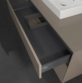 Тумба под раковину Villeroy & Boch Collaro 100х50 см с подсветкой ДСП трюфель серый C014B0VG