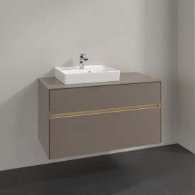 Тумба під раковину Villeroy & Boch Collaro 100х50 см із підсвічуванням ДСП трюфель сірий C014B0VG