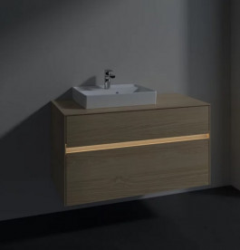 Тумба під раковину Villeroy & Boch Collaro 100х50 см із підсвічуванням ДСП північний дуб C014B0VJ
