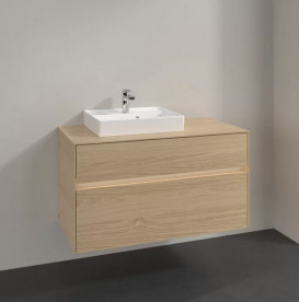 Тумба під раковину Villeroy & Boch Collaro 100х50 см із підсвічуванням ДСП північний дуб C014B0VJ