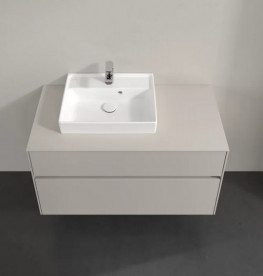 Тумба под раковину Villeroy & Boch Collaro 100х50 см с подсветкой ДСП мягкий серый C014B0VK