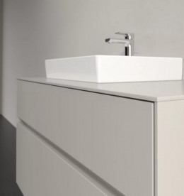Тумба под раковину Villeroy & Boch Collaro 100х50 см с подсветкой ДСП мягкий серый C014B0VK