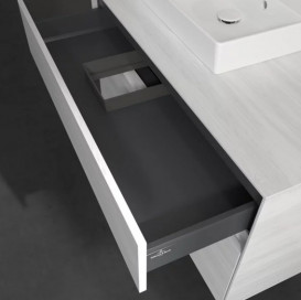 Тумба під раковину Villeroy & Boch Collaro 100х50 см із підсвічуванням ДСП біле дерево C014B0E8