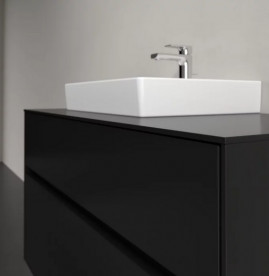 Тумба під раковину Villeroy & Boch Collaro 100х50 см із підсвічуванням МДФ чорний матовий лак C014B0PD