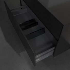 Тумба під раковину Villeroy & Boch Collaro 100х50 см із підсвічуванням МДФ чорний матовий лак C014B0PD