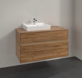 Тумба під раковину Villeroy & Boch Collaro 100х50 см із підсвічуванням ДСП дуб канзас C014B0RH