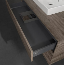 Тумба под раковину Villeroy & Boch Collaro 100х50 см с подсветкой ДСП каменный дуб C014B0RK