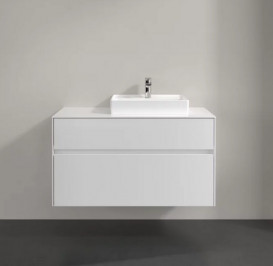 Тумба под раковину Villeroy & Boch Collaro 100х50 см с подсветкой МДФ глянцевый белый C015B0DH