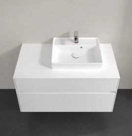 Тумба под раковину Villeroy & Boch Collaro 100х50 см с подсветкой МДФ глянцевый белый C015B0DH