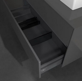 Тумба під раковину Villeroy & Boch Collaro 100х50 см із підсвічуванням МДФ глянсовий сірий C015B0FP