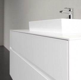 Тумба під раковину Villeroy & Boch Collaro 100х50 см із підсвічуванням ДСП матовий білий C015B0MS