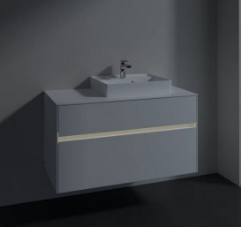 Тумба під раковину Villeroy & Boch Collaro 100х50 см із підсвічуванням ДСП матовий білий C015B0MS