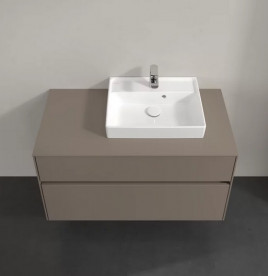 Тумба під раковину Villeroy & Boch Collaro 100х50 см із підсвічуванням ДСП трюфель сірий C015B0VG