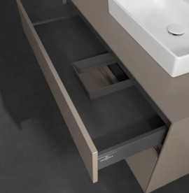 Тумба під раковину Villeroy & Boch Collaro 100х50 см із підсвічуванням ДСП трюфель сірий C015B0VG