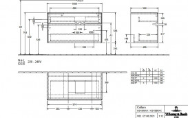 Тумба під раковину Villeroy & Boch Collaro 100х50 см із підсвічуванням ДСП трюфель сірий C015B0VG