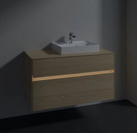 Тумба під раковину Villeroy & Boch Collaro 100х50 см із підсвічуванням ДСП північний дуб C015B0VJ