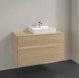 Тумба під раковину Villeroy & Boch Collaro 100х50 см із підсвічуванням ДСП північний дуб C015B0VJ