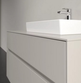 Тумба под раковину Villeroy & Boch Collaro 100х50 см с подсветкой ДСП мягкий серый C015B0VK