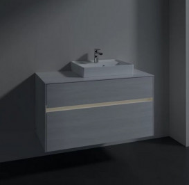 Тумба під раковину Villeroy & Boch Collaro 100х50 см із підсвічуванням ДСП біле дерево C015B0E8