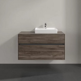 Тумба под раковину Villeroy & Boch Collaro 100х50 см с подсветкой ДСП каменный дуб  C015B0RK