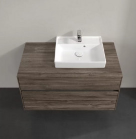 Тумба под раковину Villeroy & Boch Collaro 100х50 см с подсветкой ДСП каменный дуб  C015B0RK