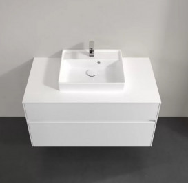 Тумба под раковину Villeroy & Boch Collaro 100х50 см с подсветкой МДФ глянцевый белый C016B0DH