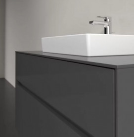 Тумба под раковину Villeroy & Boch Collaro 100х50 см с подсветкой МДФ глянцевый серый C016B0FP