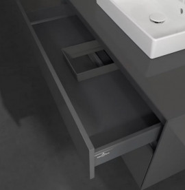 Тумба под раковину Villeroy & Boch Collaro 100х50 см с подсветкой МДФ глянцевый серый C016B0FP