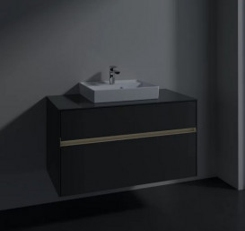 Тумба под раковину Villeroy & Boch Collaro 100х50 см с подсветкой МДФ глянцевый серый C016B0FP
