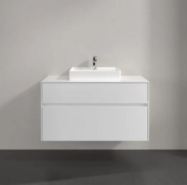 Тумба под раковину Villeroy & Boch Collaro 100х50 см с подсветкой ДСП матовый белый C016B0MS