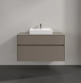 Тумба під раковину Villeroy & Boch Collaro 100х50 см із підсвічуванням ДСП трюфель сірий C016B0VG