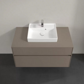 Тумба під раковину Villeroy & Boch Collaro 100х50 см із підсвічуванням ДСП трюфель сірий C016B0VG