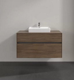 Тумба под раковину Villeroy & Boch Collaro 100х50 см с подсветкой ДСП дуб аризона C016B0VH