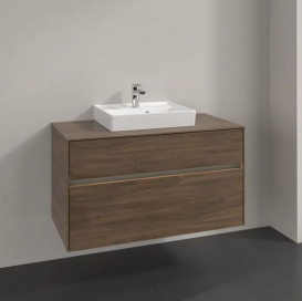 Тумба под раковину Villeroy & Boch Collaro 100х50 см с подсветкой ДСП дуб аризона C016B0VH