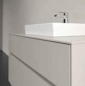 Тумба под раковину Villeroy & Boch Collaro 100х50 см с подсветкой ДСП мягкий серый C016B0VK