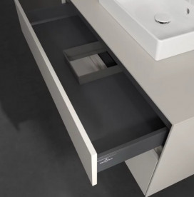 Тумба под раковину Villeroy & Boch Collaro 100х50 см с подсветкой ДСП мягкий серый C016B0VK