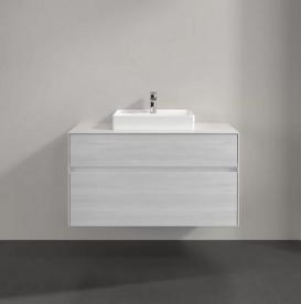 Тумба під раковину Villeroy & Boch Collaro 100х50 см із підсвічуванням ДСП біле дерево C016B0E8