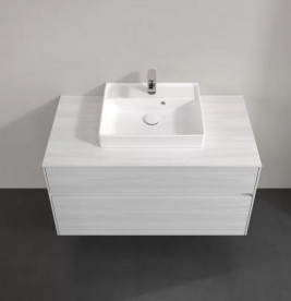 Тумба під раковину Villeroy & Boch Collaro 100х50 см із підсвічуванням ДСП біле дерево C016B0E8