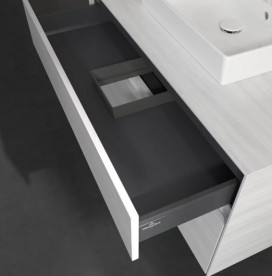 Тумба під раковину Villeroy & Boch Collaro 100х50 см із підсвічуванням ДСП біле дерево C016B0E8